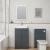Delphi Horizon Gloss Grey 600mm 2-Door Floor Standing Countertop Vanity Unit | Thumbnail Image
