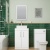 Delphi Horizon Gloss White 600mm 2-Door Floor Standing Countertop Vanity Unit | Thumbnail Image