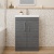 Delphi Horizon Anthracite Woodgrain 600mm 2-Door Floor Standing Vanity Unit (inc Basin) | Thumbnail Image