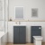 Delphi Horizon Gloss Grey 600mm 2-Door Floor Standing Vanity Unit (inc Basin) | Thumbnail Image