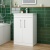 Delphi Horizon Gloss White 600mm 2-Door Floor Standing Vanity Unit (inc Basin) | Thumbnail Image