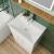 Delphi Horizon Gloss White 600mm 2-Door Floor Standing Vanity Unit (inc Basin) | Thumbnail Image