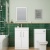 Delphi Horizon Gloss White 600mm 2-Door Floor Standing Vanity Unit (inc Basin) | Thumbnail Image