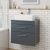 Delphi Horizon Gloss Grey 600mm 2-Drawer Wall Hung Countertop Vanity Unit | Thumbnail Image