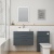 Delphi Horizon Gloss Grey 800mm 2-Drawer Wall Hung Countertop Vanity Unit | Thumbnail Image