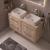 Delphi Lodge Bleached Oak 1200mm 4-Drawer Wall Hung Countertop Vanity Unit | Thumbnail Image