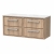 Delphi Lodge Bleached Oak 1200mm 4-Drawer Wall Hung White Marble Countertop Vanity Unit | Thumbnail Image