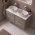 Delphi Lodge 1200mm 4-Drawer Wall Hung White Marble Countertop Vanity Unit | Thumbnail Image