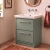 Delphi Lodge Fern Green 600mm 2-Drawer Floor Standing Vanity Unit (inc 0TH Classic Basin) | Thumbnail Image