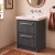 Delphi Lodge Graphite Grey 600mm 2-Drawer Floor Standing Vanity Unit (inc 0TH Classic Basin) | Thumbnail Image