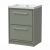 Delphi Lodge Fern Green 600mm 2-Drawer Floor Standing Vanity Unit (inc 0TH Modern Basin) | Thumbnail Image