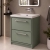Delphi Lodge Fern Green 600mm 2-Drawer Floor Standing Vanity Unit (inc 0TH Modern Basin) | Thumbnail Image