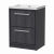 Delphi Lodge Graphite Grey 600mm 2-Drawer Floor Standing Vanity Unit (inc 0TH Modern Basin) | Thumbnail Image