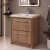 Delphi Lodge Antique Oak 600mm 2-Drawer Floor Standing Vanity Unit (inc 1TH Modern Basin) | Thumbnail Image
