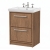 Delphi Lodge Antique Oak 600mm 2-Drawer Floor Standing Vanity Unit (inc 3TH Classic Basin) | Thumbnail Image