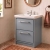 Delphi Lodge Coastal Grey 600mm 2-Drawer Floor Standing Vanity Unit (inc 3TH Classic Basin) | Thumbnail Image