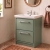 Delphi Lodge Fern Green 600mm 2-Drawer Floor Standing Vanity Unit (inc 3TH Classic Basin) | Thumbnail Image