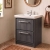 Delphi Lodge Graphite Grey 600mm 2-Drawer Floor Standing Vanity Unit (inc 3TH Classic Basin) | Thumbnail Image