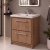 Delphi Lodge Antique Oak 600mm 2-Drawer Floor Standing Vanity Unit (inc 3TH Modern Basin) | Thumbnail Image