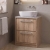 Delphi Lodge 600mm 2-Drawer Floor Standing White Marble Countertop Vanity Unit | Thumbnail Image