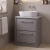 Delphi Lodge 600mm 2-Drawer Floor Standing White Marble Countertop Vanity Unit | Thumbnail Image