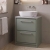 Delphi Lodge 600mm 2-Drawer Floor Standing White Marble Countertop Vanity Unit | Thumbnail Image