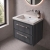 Delphi Lodge Graphite Grey 600mm 2-Drawer Wall Hung Vanity Unit (inc 0TH Modern Basin) | Thumbnail Image
