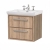 Delphi Lodge Bleached Oak 600mm 2-Drawer Wall Hung Vanity Unit (inc 3TH Classic Basin) | Thumbnail Image