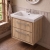 Delphi Lodge Bleached Oak 600mm 2-Drawer Wall Hung Vanity Unit (inc 3TH Classic Basin) | Thumbnail Image