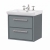 Delphi Lodge Coastal Grey 600mm 2-Drawer Wall Hung Vanity Unit (inc 3TH Classic Basin) | Thumbnail Image