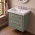 Delphi Lodge Fern Green 600mm 2-Drawer Wall Hung Vanity Unit (inc 3TH Classic Basin) | Thumbnail Image