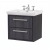 Delphi Lodge Graphite Grey 600mm 2-Drawer Wall Hung Vanity Unit (inc 3TH Classic Basin) | Thumbnail Image