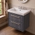 Delphi Lodge Graphite Grey 600mm 2-Drawer Wall Hung Vanity Unit (inc 3TH Classic Basin) | Thumbnail Image