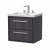 Delphi Lodge Graphite Grey 600mm 2-Drawer Wall Hung Vanity Unit (inc 3TH Modern Basin) | Thumbnail Image