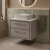 Delphi Lodge 600mm 2-Drawer Wall Hung White Marble Countertop Vanity Unit | Thumbnail Image