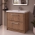 Delphi Lodge Antique Oak 800mm 2-Drawer Floor Standing Vanity Unit (inc 1TH Modern Basin) | Thumbnail Image