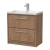 Delphi Lodge Bleached Oak 800mm 2-Drawer Floor Standing Vanity Unit (inc 1TH Modern Basin) | Thumbnail Image