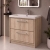 Delphi Lodge Bleached Oak 800mm 2-Drawer Floor Standing Vanity Unit (inc 1TH Modern Basin) | Thumbnail Image