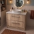 Delphi Lodge 800mm 2-Drawer Floor Standing White Marble Countertop Vanity Unit | Thumbnail Image