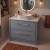 Delphi Lodge 800mm 2-Drawer Floor Standing White Marble Countertop Vanity Unit | Thumbnail Image