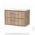 Delphi Lodge 800mm 2-Drawer Wall Hung White Marble Countertop Vanity Unit | Thumbnail Image