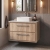 Delphi Lodge 800mm 2-Drawer Wall Hung White Marble Countertop Vanity Unit | Thumbnail Image