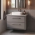 Delphi Lodge 800mm 2-Drawer Wall Hung White Marble Countertop Vanity Unit | Thumbnail Image