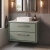 Delphi Lodge 800mm 2-Drawer Wall Hung White Marble Countertop Vanity Unit | Thumbnail Image