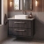 Delphi Lodge 800mm 2-Drawer Wall Hung White Marble Countertop Vanity Unit | Thumbnail Image