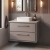 Delphi Lodge 800mm 2-Drawer Wall Hung White Marble Countertop Vanity Unit | Thumbnail Image