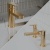 Delphi Loop Brushed Brass Basin Mixer and Bath Filler Tap Set (inc Press Top Waste) | Thumbnail Image