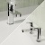 Delphi Loop Chrome Basin Mixer and Bath Filler Tap Set (inc Press Top Waste) | Thumbnail Image