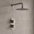 Delphi Loop Brushed Pewter Dual Concealed Shower Set with Fixed Head | Thumbnail Image