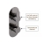 Delphi Loop Brushed Pewter Dual Concealed Shower Set with Fixed Head | Thumbnail Image